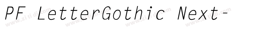 PF LetterGothic Next字体转换